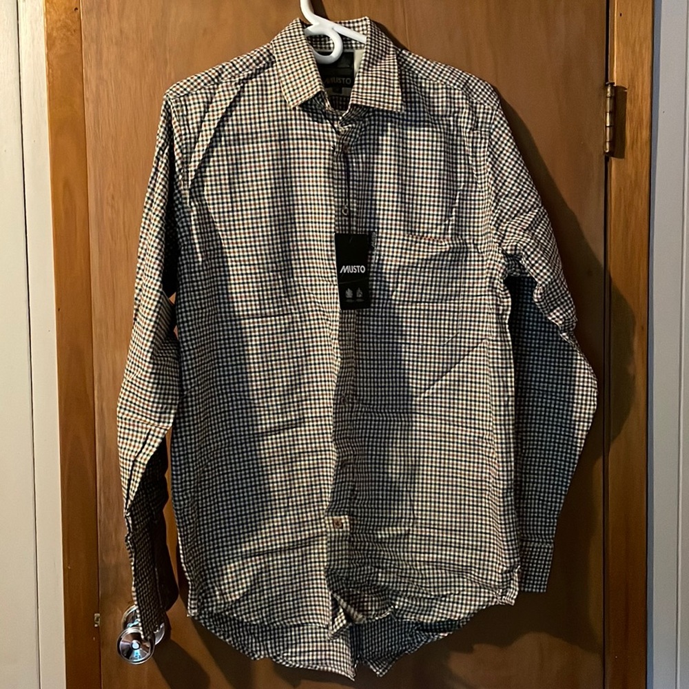 Brand New Musto Twill Plaid Shirt Size 16”